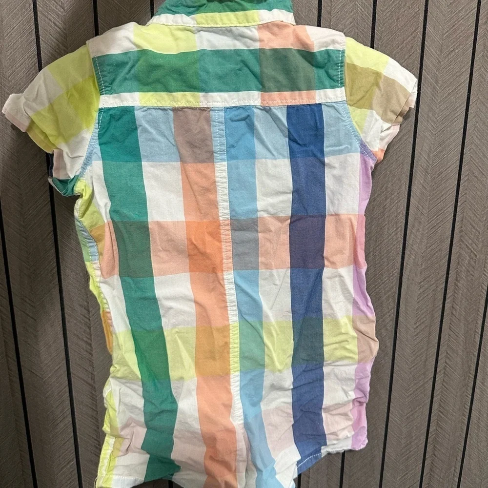 GAP Multicolor Plaid Romper
